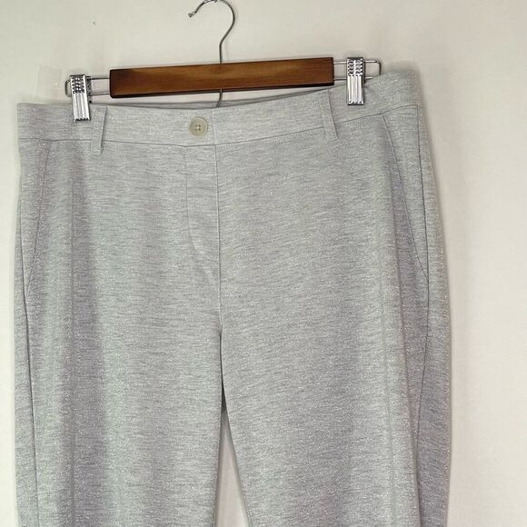 Betabrand Gray Shimmer Yoga Pull On Pants Dress LP - Picture 4 of 10